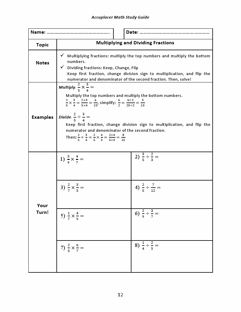Accuplacer Math Study Guide 2020 – 2021: A Comprehensive Review and ...