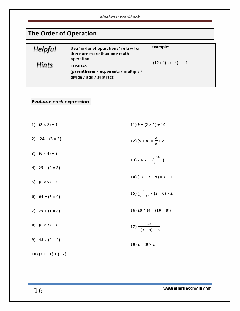 evaluate homework and practice workbook answers algebra 2