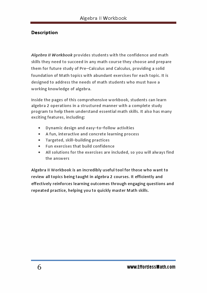 Algebra II Workbook: Comprehensive Activities for Mastering Essential ...
