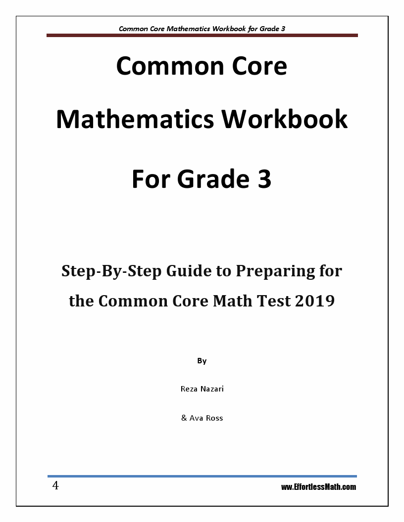 Common Core Mathematics Workbook For Grade 3 StepByStep Guide to