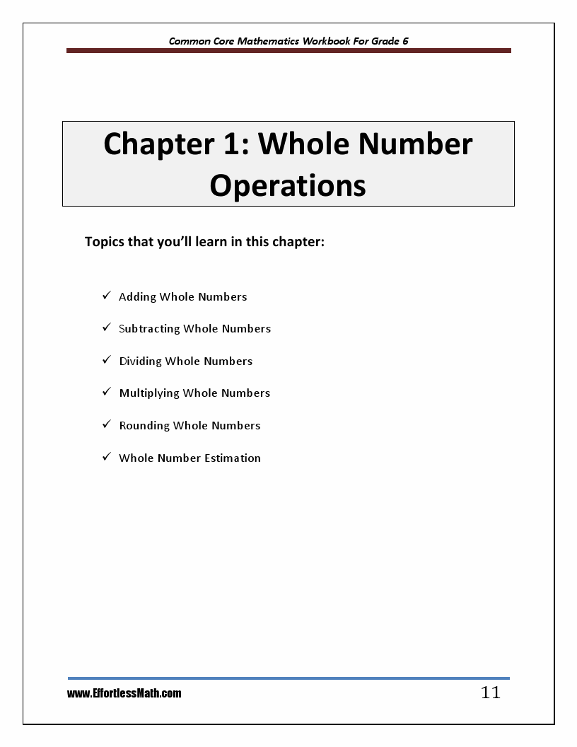 Common Core Math Workbook For Grade 6 | Effortless Math