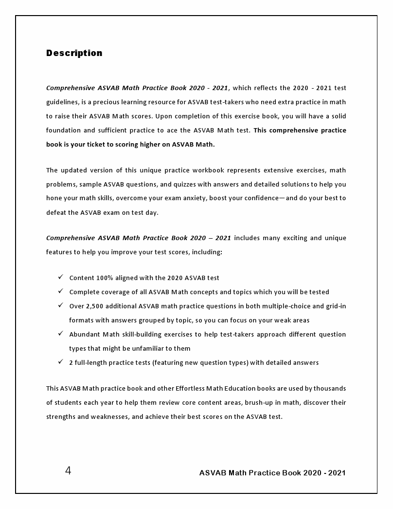 Comprehensive ASVAB Math Practice Book 2020 – 2021: Complete Coverage ...