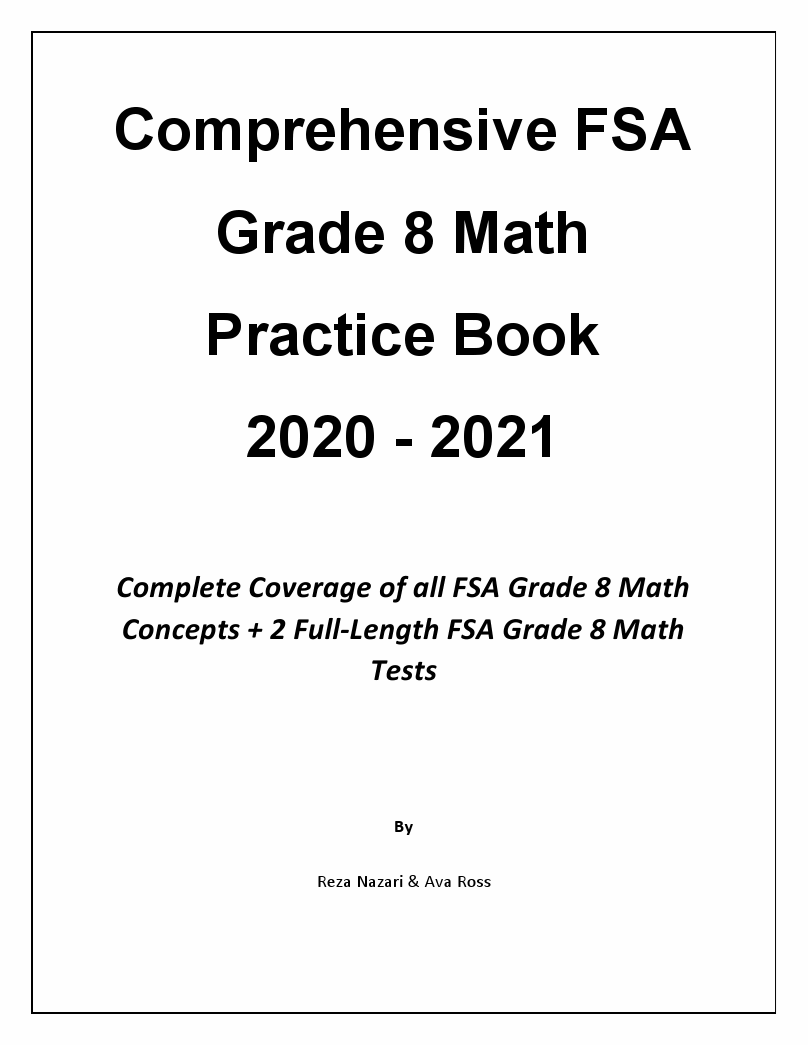 Comprehensive FSA Grade 8 Math Practice Book 2020 2021 Complete