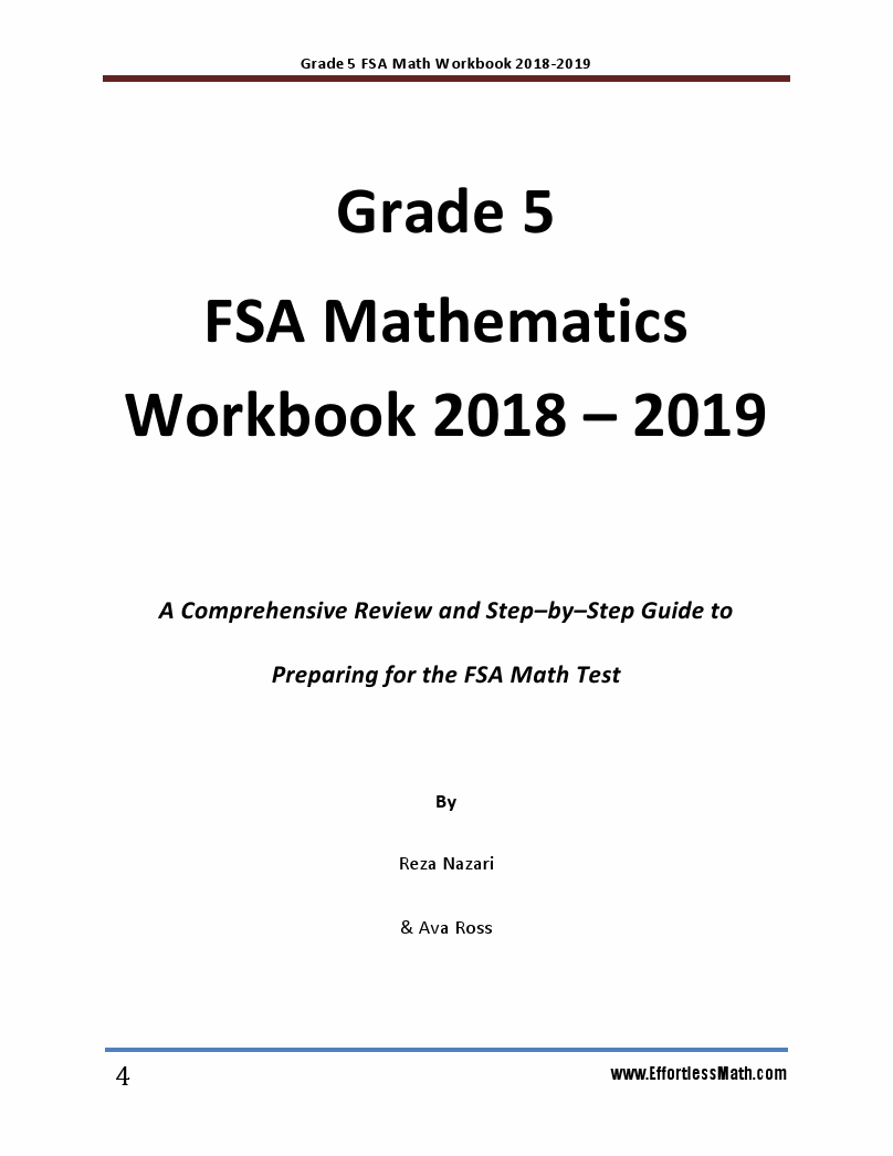 Grade 5 FSA Mathematics Workbook 2018 - 2019: A Comprehensive Review ...