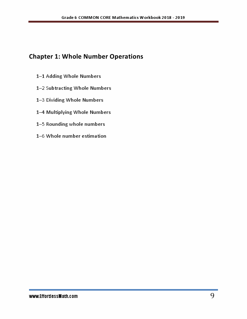 Grade 6 Common Core Mathematics Workbook 2018-2019: A Comprehensive
