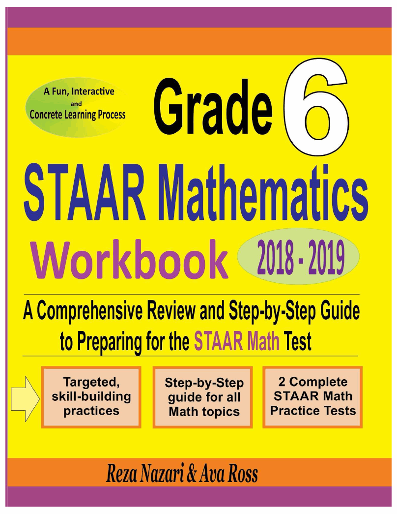 Grade 6 STAAR Mathematics Workbook 20182019 A Comprehensive Review