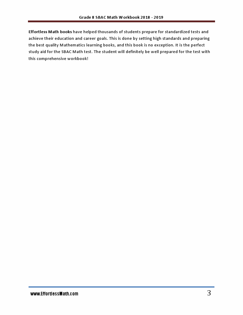 Grade 8 SBAC Mathematics Workbook 2018-2019: A Comprehensive Review and ...