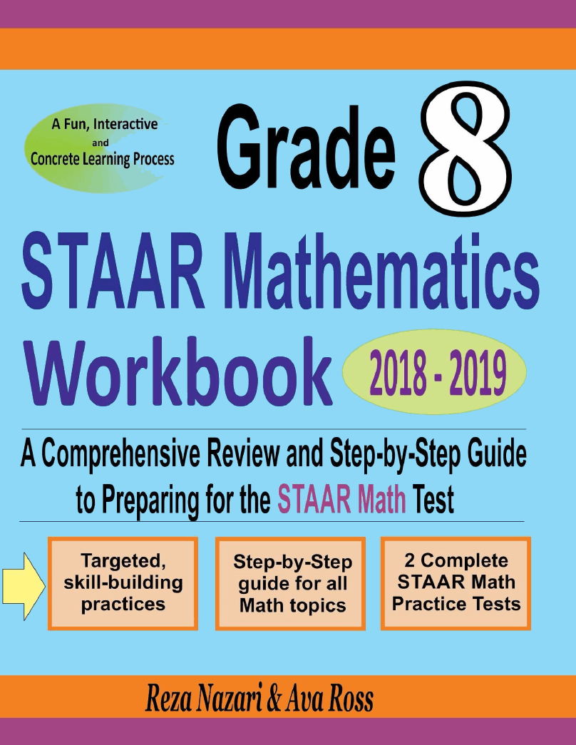 Grade 8 STAAR Mathematics Workbook 2018 2019 A Comprehensive Review