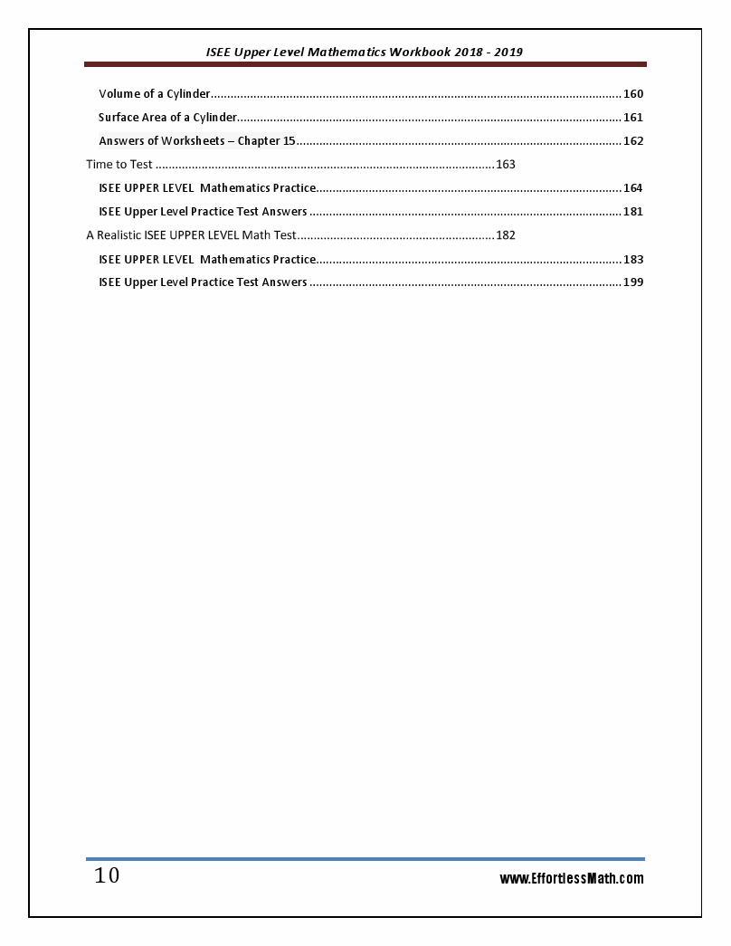 ISEE Upper Level Math Workbook -: A | Effortless Math