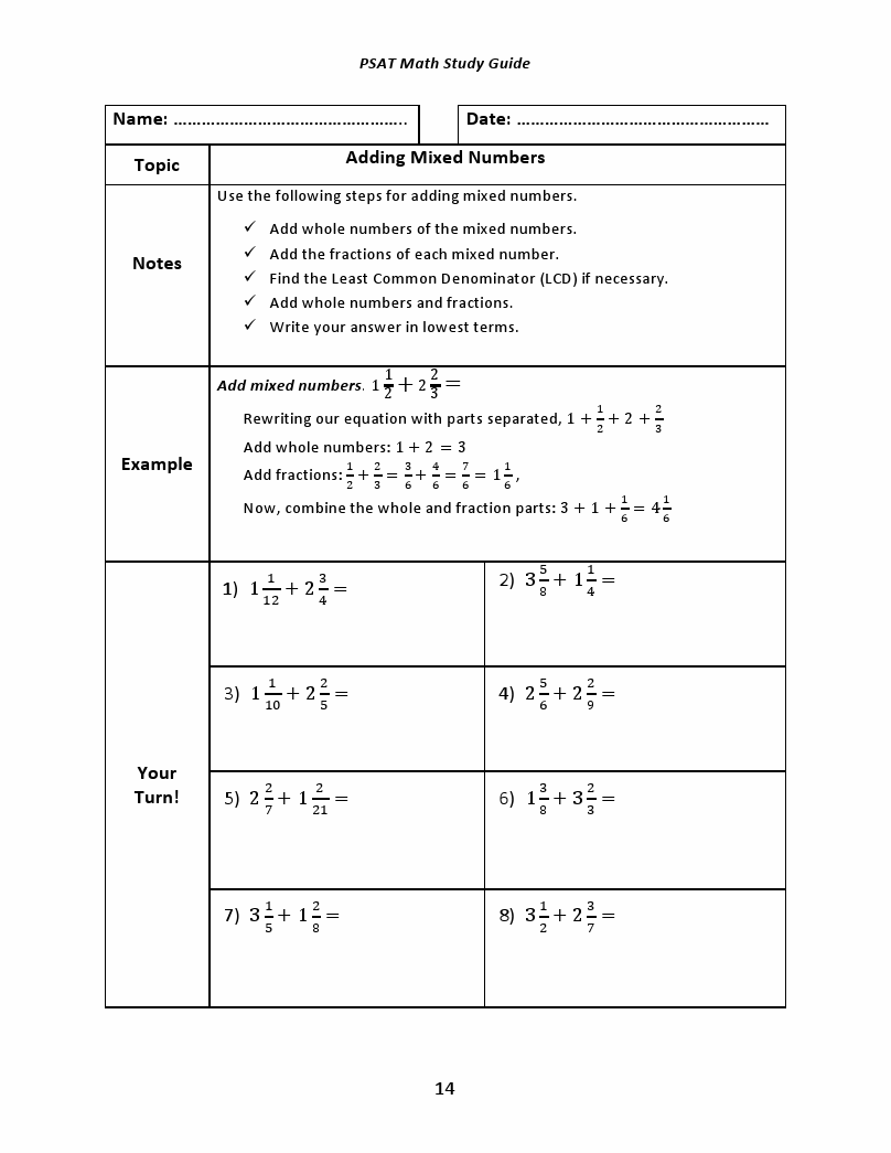 PSAT Math Study Guide 2020 – 2021: A Comprehensive Review and Step-By ...