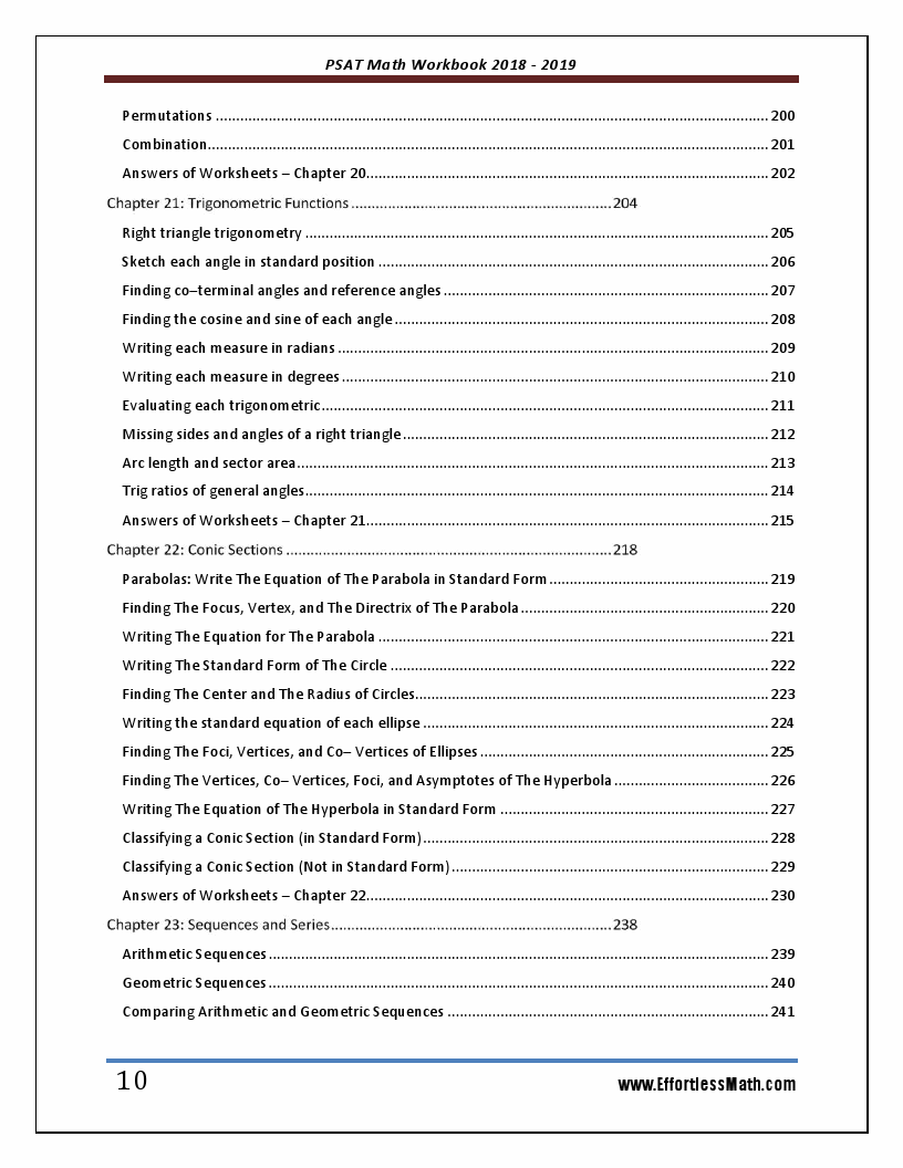 PSAT Math Workbook - : Review for the Math | Effortless Math