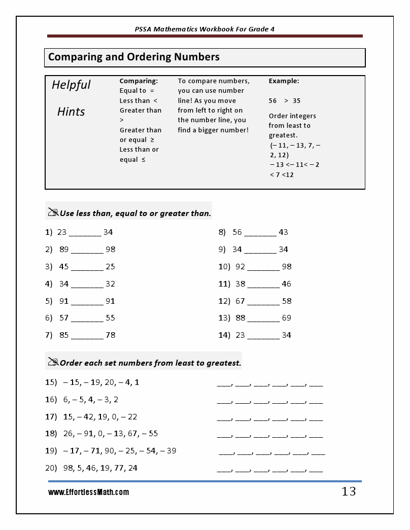 Pssa mathematics workbook for grade 4 step by step guide to preparing
