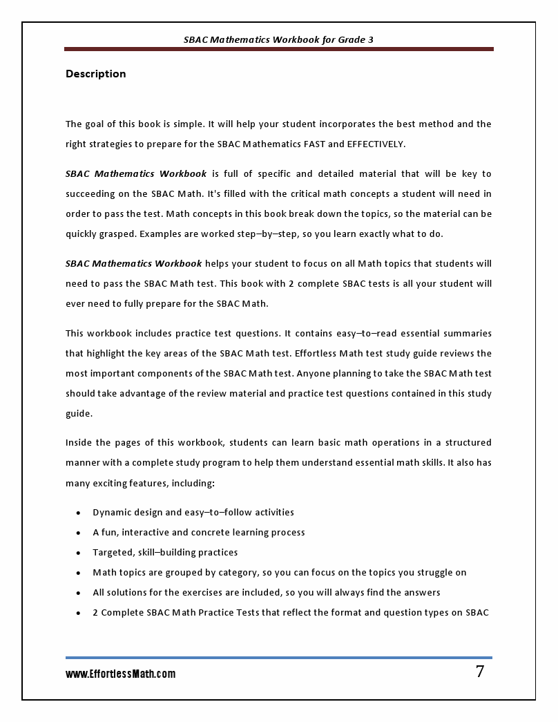 SBAC Mathematics Workbook For Grade 3: Step-By-Step Guide to Preparing ...