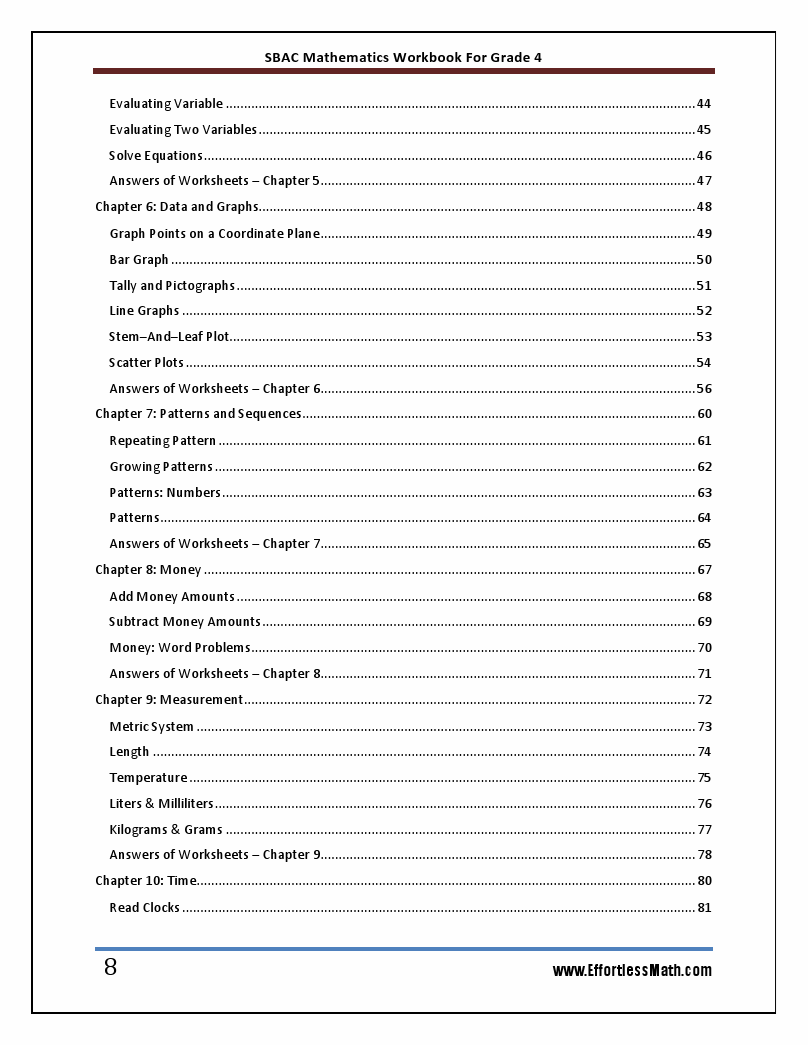 SBAC Math Workbook For Grade 4: Step-By-Step | Effortless Math