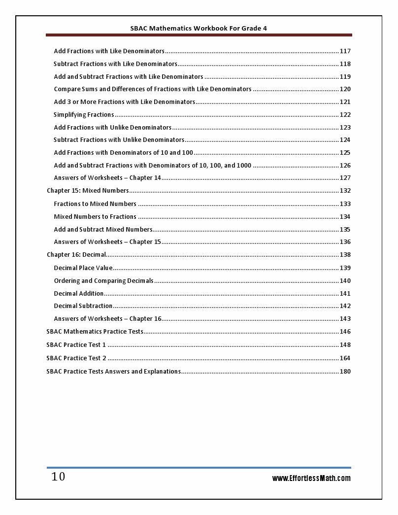 SBAC Math Workbook For Grade 4: Step-By-Step | Effortless Math