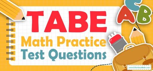 TABE Math Practice Test Questions
