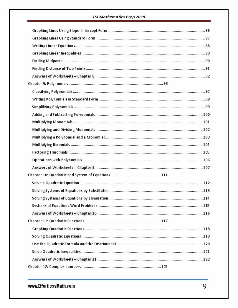 Tsi mathematics prep 2019 a comprehensive review and ultimate guide to