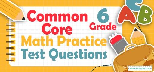 6th Grade Common Core Math Practice Test Questions