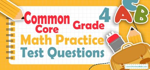 4th Grade Common Core Math Practice Test Questions