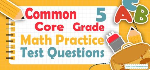5th Grade Common Core Math Practice Test Questions