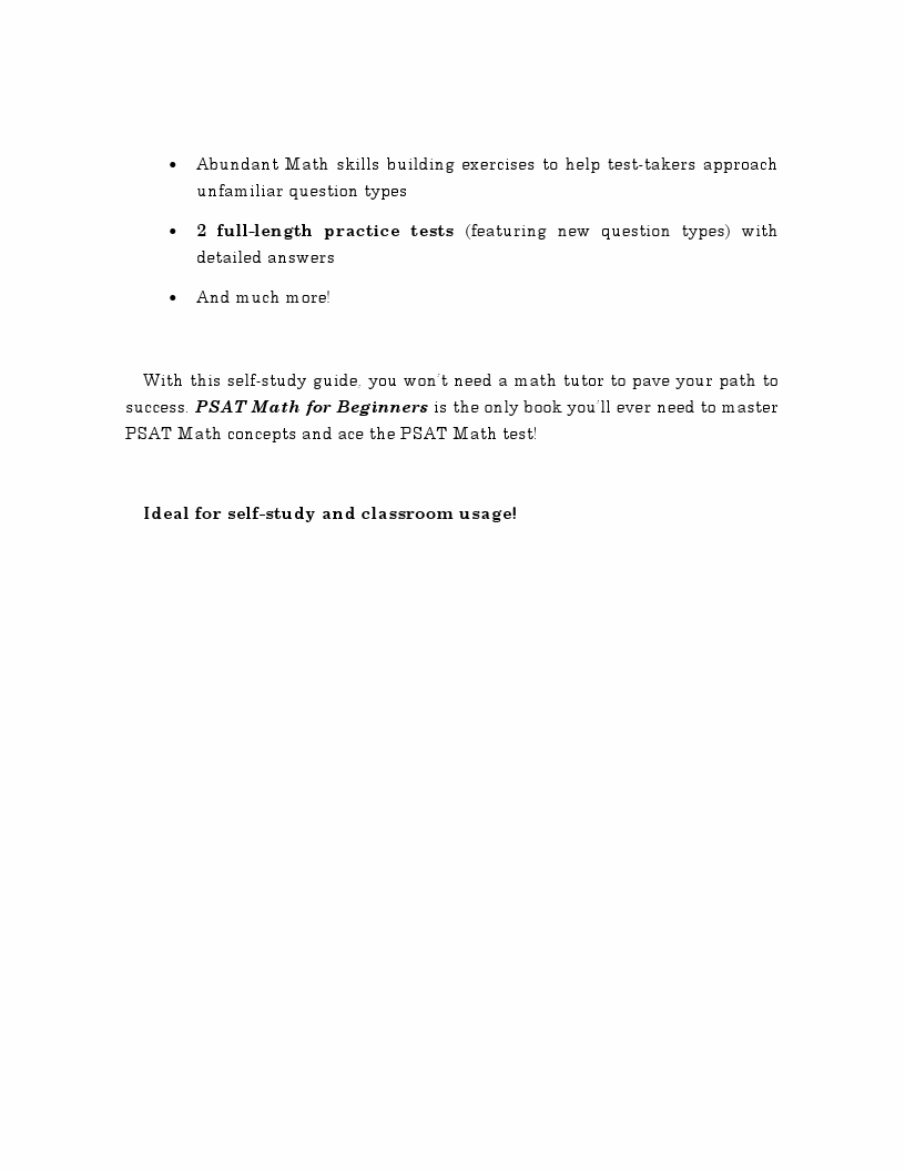 PSAT Math for Beginners 2024: The Ultimate Step by Step Guide to ...