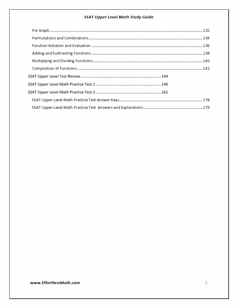SSAT Upper Level Math Study Guide - : A | Effortless Math