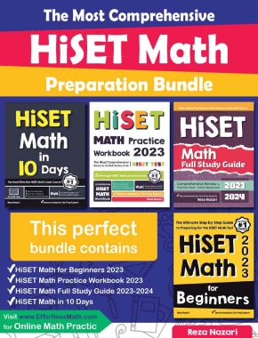 The Most Comprehensive HiSET Math Preparation Bundle: Includes HiSET Math Prep Books, Workbooks, and Practice Tests