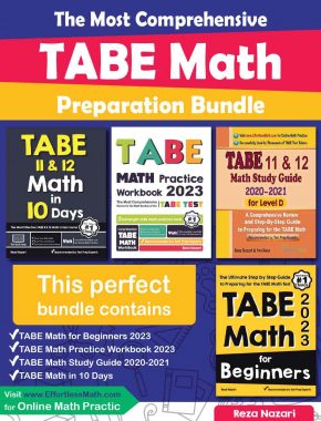 The Most Comprehensive TABE Math Preparation Bundle: Includes TABE Math Prep Books, Workbooks, and Practice Tests