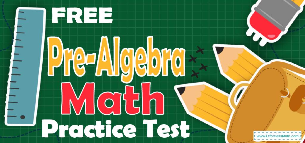 pre algebra 1 test