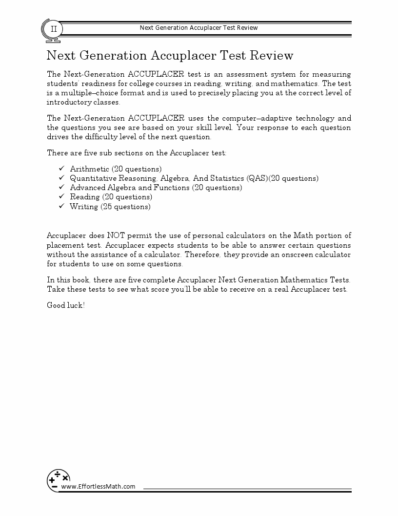 accuplacer math practice test accuplacer math practice test