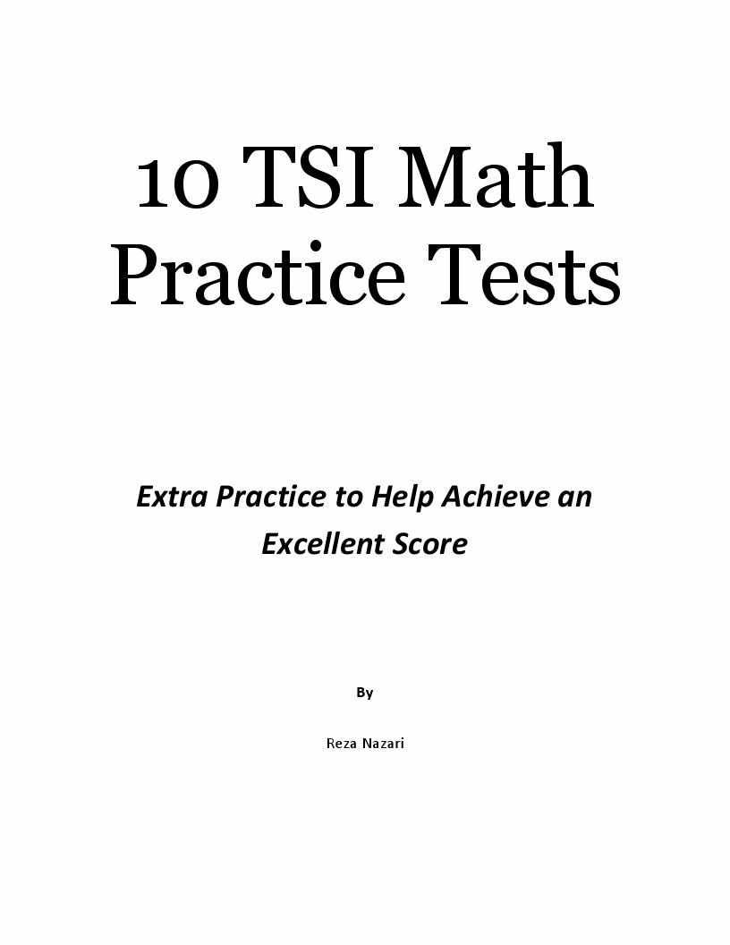 Free Printable Tsi Math Practice Test