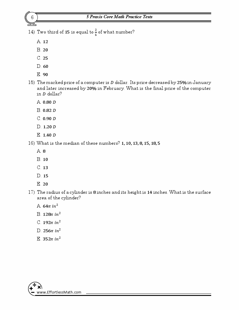praxis core math practice test printable praxis core math practice test printable