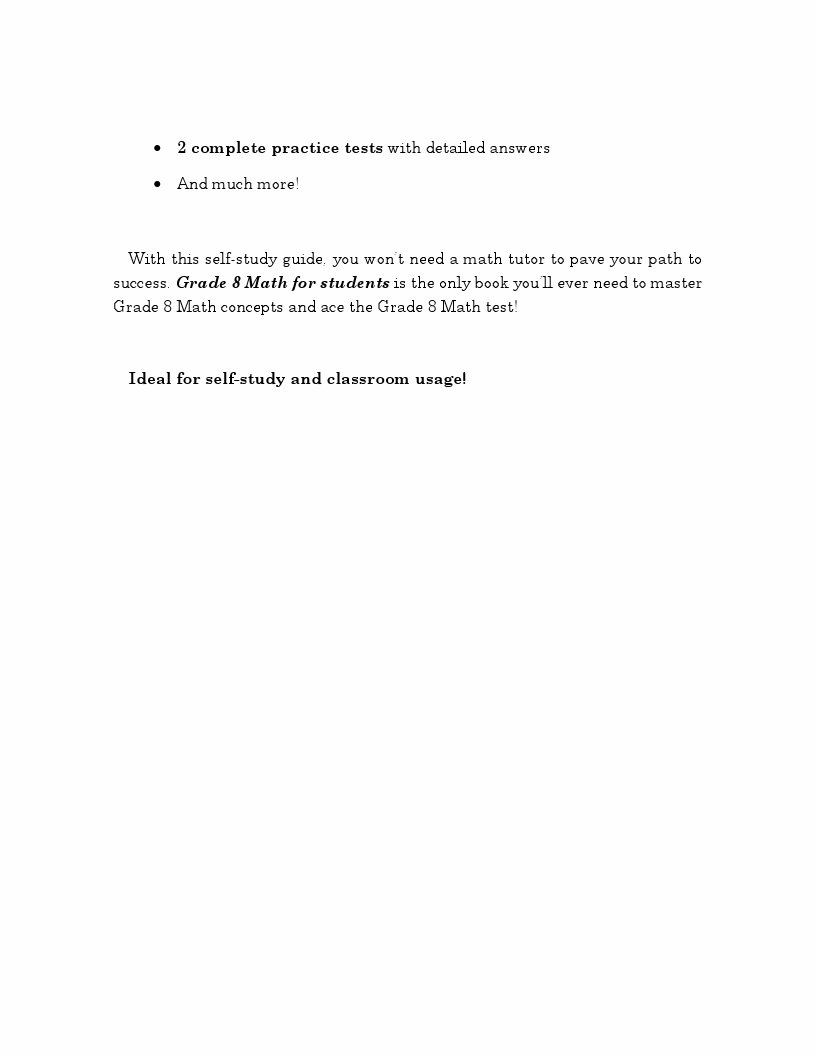 Grade 8 Math for Students: The Ultimate Step by Step Guide to Preparing ...