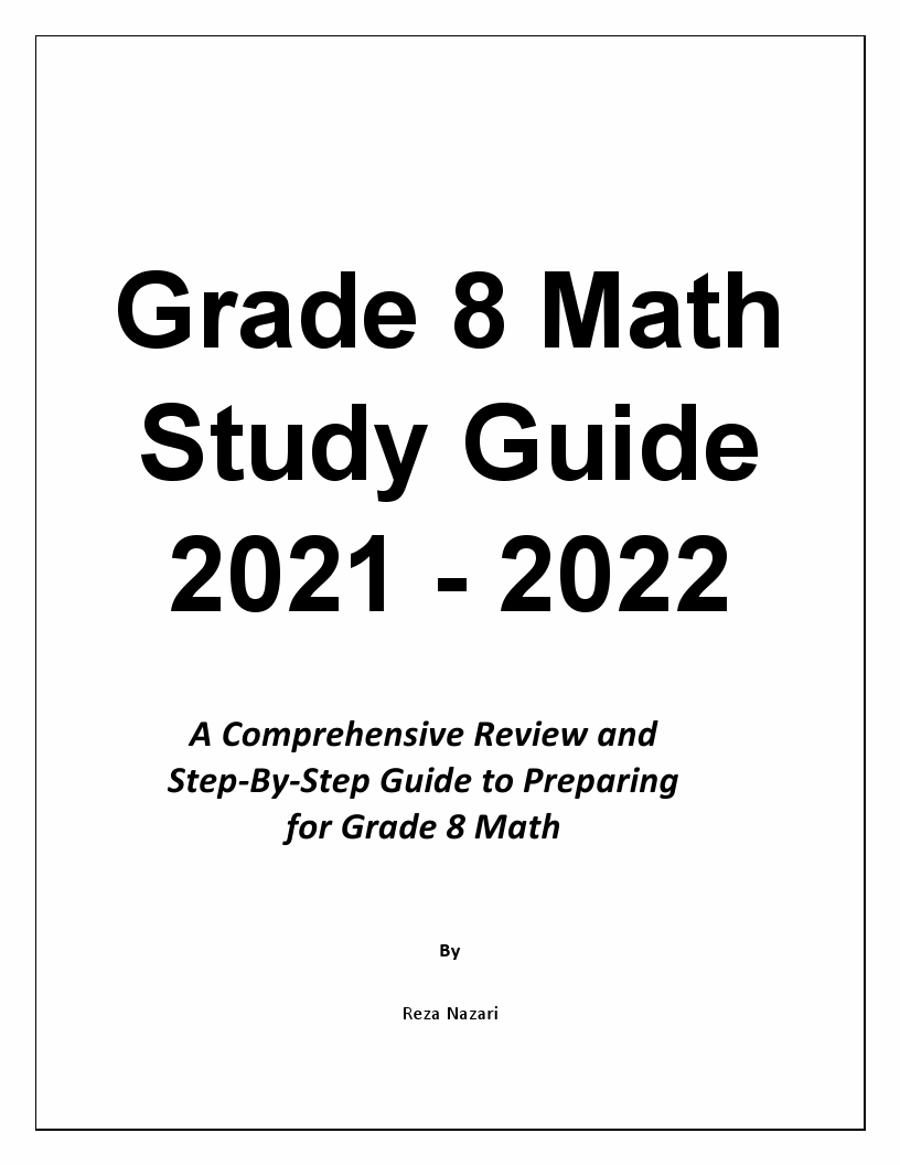 Grade 8 Math Study Guide 2021 2022 A Comprehensive Review and Step