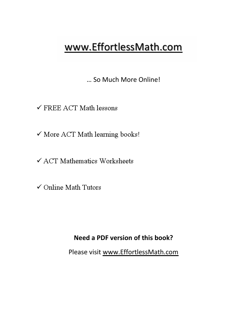Act Math Practice Tests