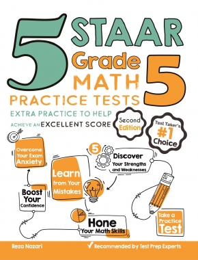 5 STAAR Grade 5 Math Practice Tests: Extra Practice to Help Achieve an Excellent Score