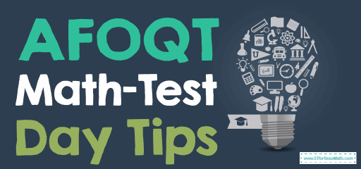 AFOQT Math-Test Day Tips