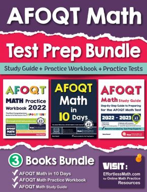 AFOQT Math Test Prep Bundle: Study Guide + Practice Workbook + Practice Tests