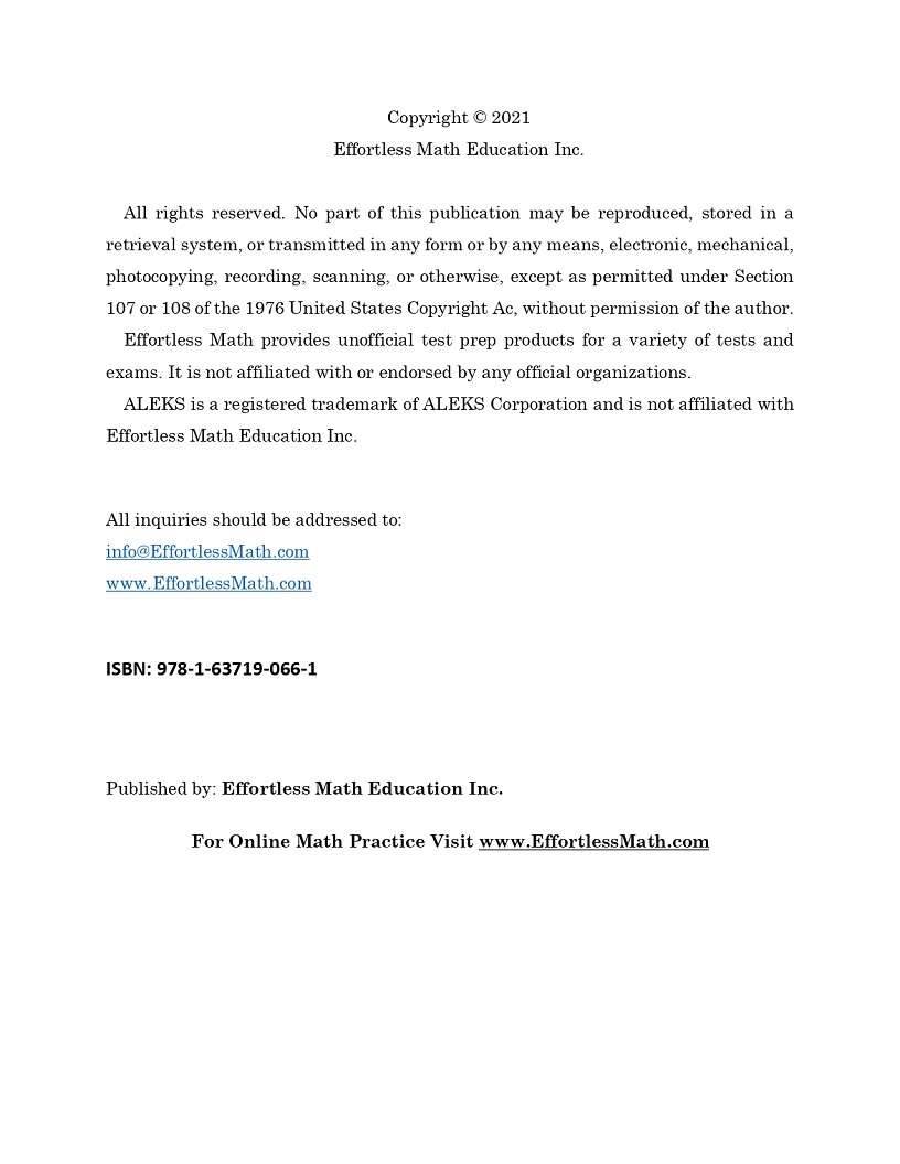 Aleks math study guide step by step guide to preparing for the aleks