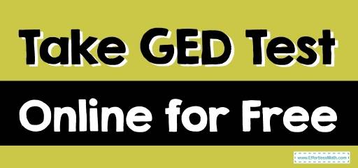 Take GED Test Online for Free