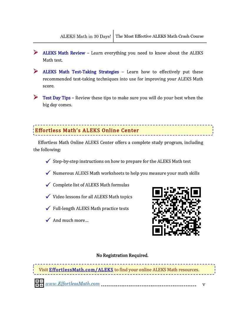 ALEKS Math in 30 Days: The Most Effective ALEKS Math Crash Course ...