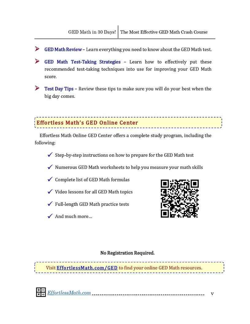 Ged math in 30 days the most effective ged math crash course