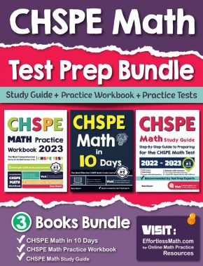 CHSPE Math Test Prep Bundle: Study Guide + Practice Workbook + Practice Tests
