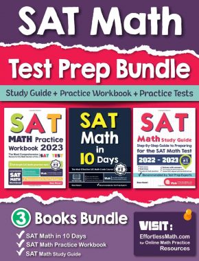 SAT Math Test Prep Bundle: Study Guide + Practice Workbook + Practice Tests