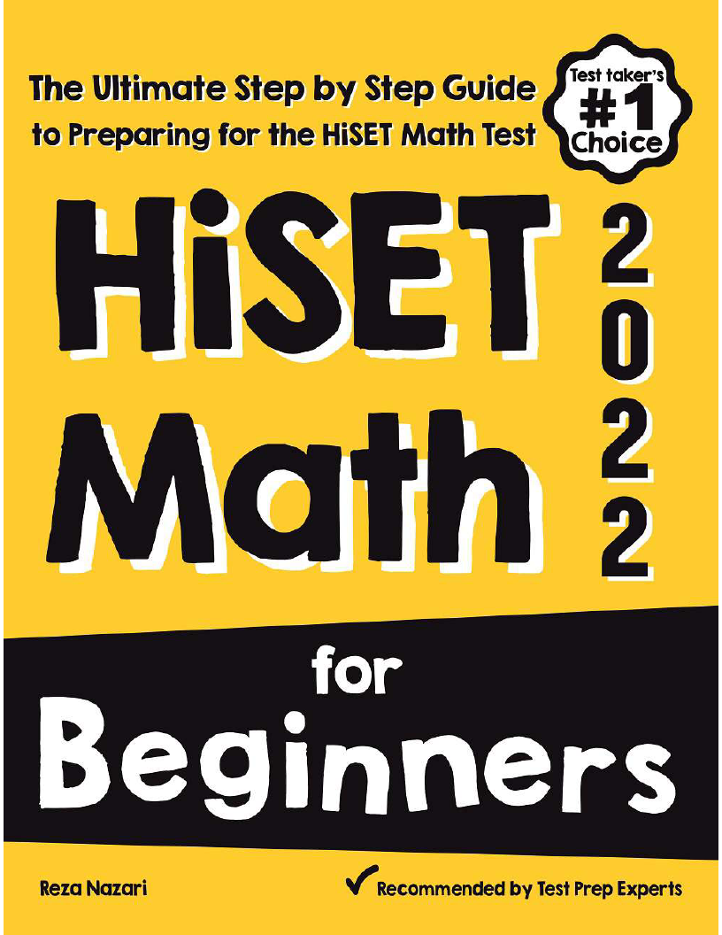 HiSET Math for Beginners 2024 The Ultimate Step by Step Guide to
