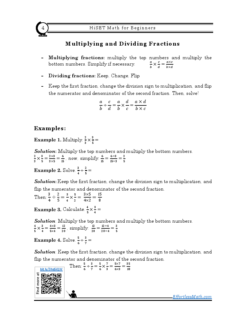 HiSET Math for Beginners 2024 The Ultimate Step by Step Guide to