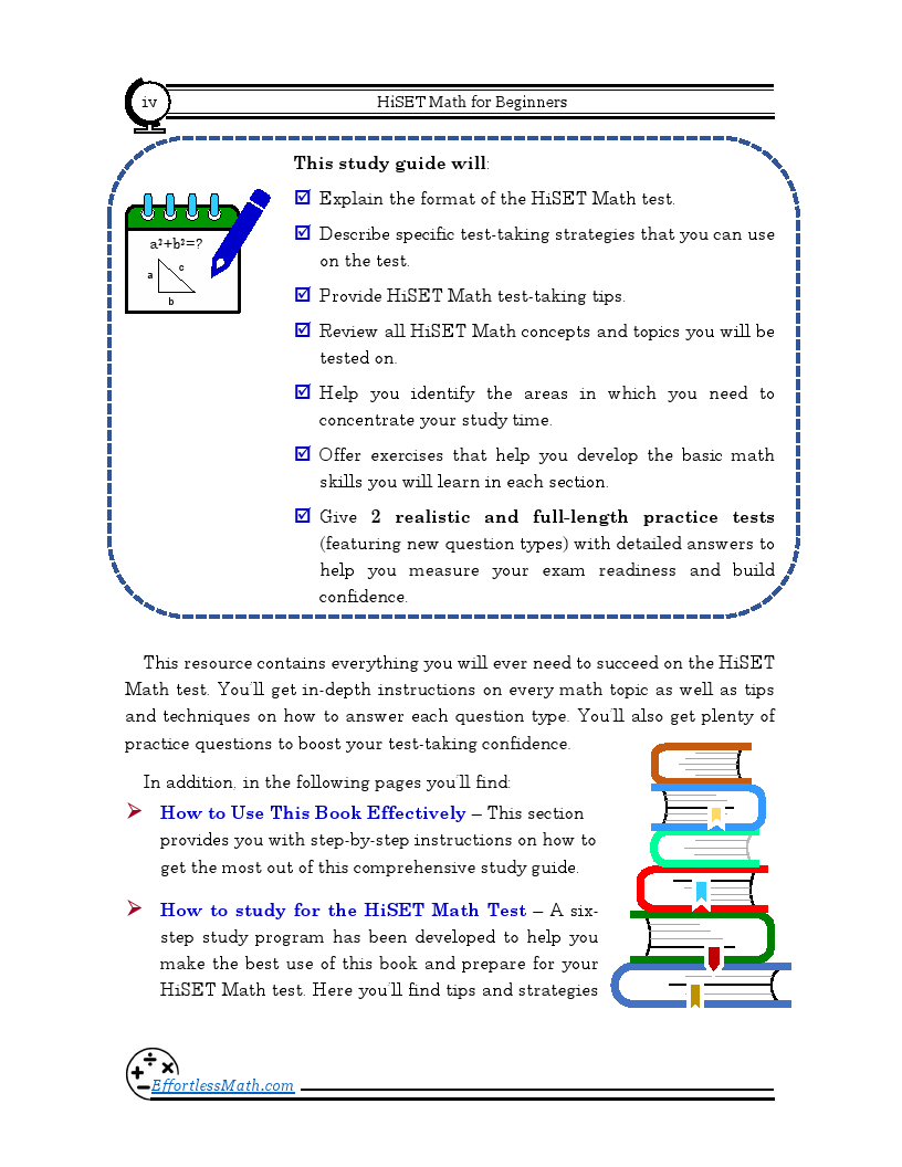 HiSET Math for Beginners 2024 The Ultimate Step by Step Guide to