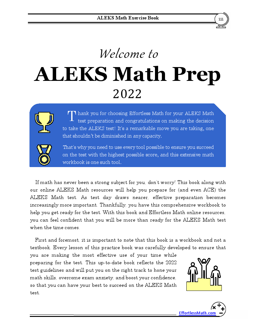 Aleks math exercise book a comprehensive workbook aleks math