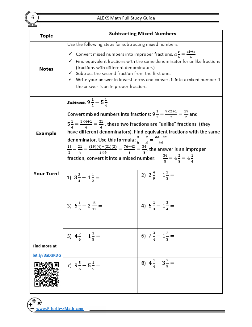 Aleks math full study guide comprehensive review practice tests