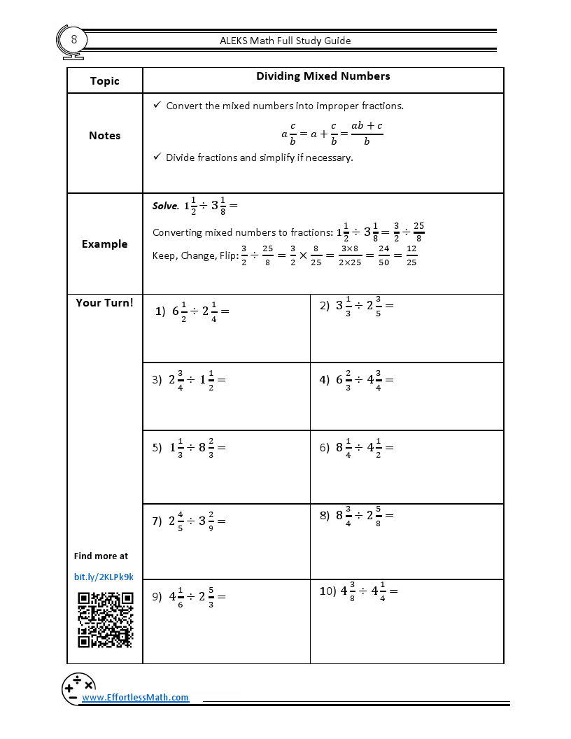 Aleks math full study guide comprehensive review practice tests